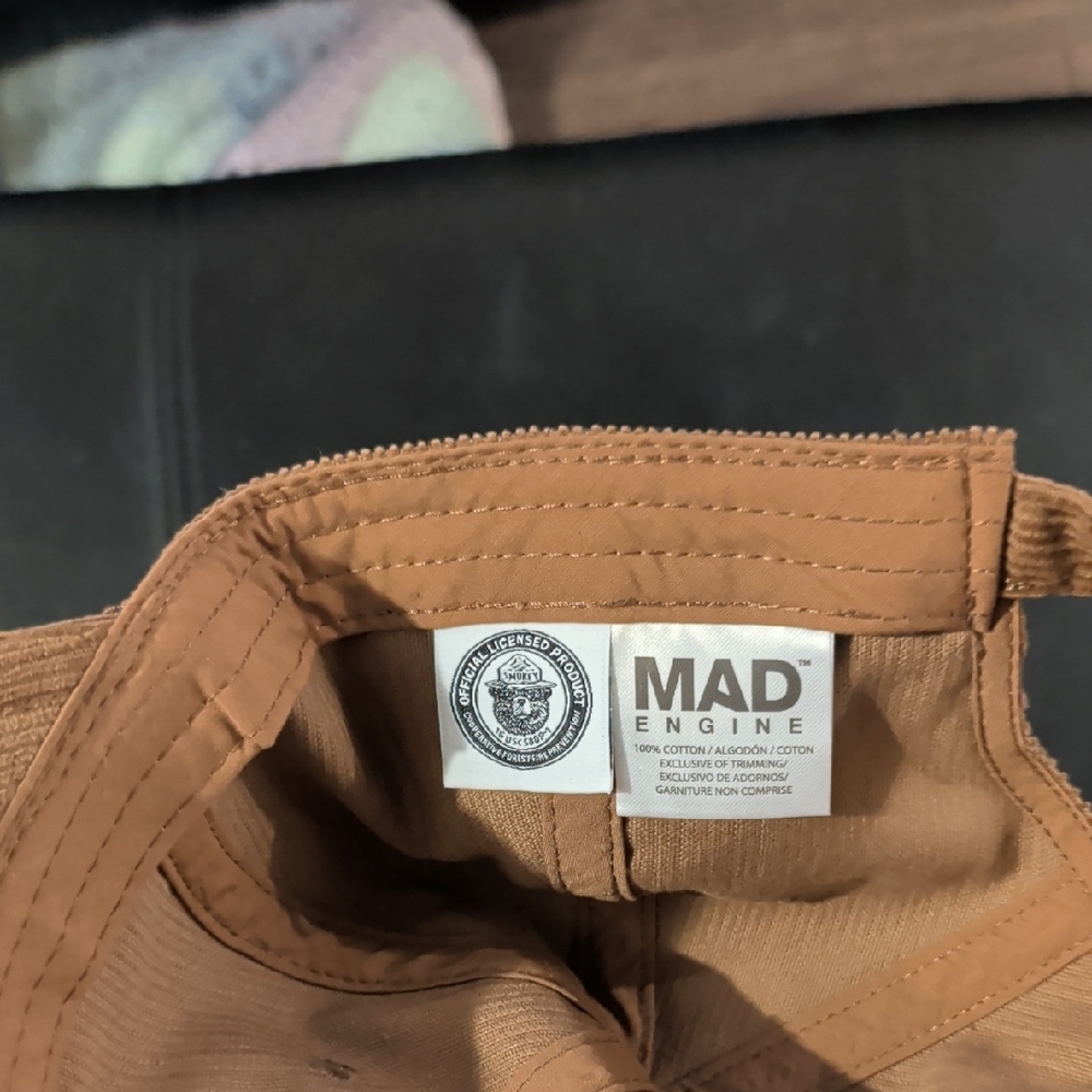 MAD Engine Tan Cap with Smokey Bear Emblem - Picture 2 of 4